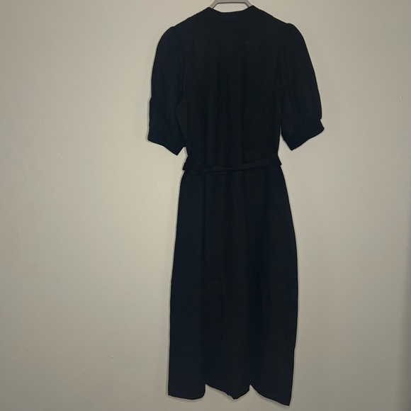 Boden US Size 12R Black Linen Midi Dress - Picture 2 of 16